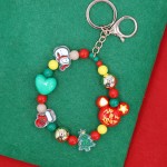 Wholesale beaded Christmas Key Ring Acetate Beads L