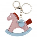 Wholesale do Everything Love Vegan Leather Rocking Horse Key Ring L