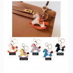 Wholesale do Everything Love Vegan Leather Rocking Horse Key Ring L
