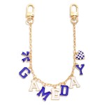 Wholesale gold Game Day Chain Link Bag Charm Bow Heart Charm L