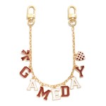 Wholesale gold Game Day Chain Link Bag Charm Bow Heart Charm L