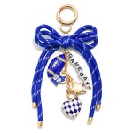 Wholesale chain Link Bag Charm Rope Heart Enamel Game Day Charms L