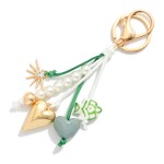 Wholesale beach Key Ring Fish Pearls Gold Charms L