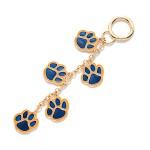 Wholesale linked Enamel Paw Prints Key Ring L