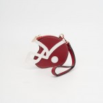 Wholesale vegan Leather Football Helmet Mini Pouch Wristlet L