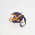 Wholesale vegan Leather Football Helmet Mini Pouch Wristlet L