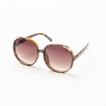 Wholesale oversize Round Sunglasses Gold Details Assorted Colors UVA UVB Protect
