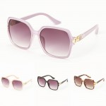 Wholesale oversize Square Sunglasses Gold Detail Assorted Colors UVA UVB Protect