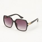 Wholesale oversize Square Sunglasses Gold Detail Assorted Colors UVA UVB Protect