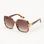Wholesale oversize Square Sunglasses Gold Detail Assorted Colors UVA UVB Protect
