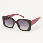 Wholesale retro Square Sunglasses Gold Detail Quilted Legs Assorted Colors UVA U