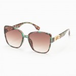 Wholesale oversize Square Cateye Sunglasses Gold Detail Assorted Colors UVA UVB