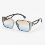 Wholesale rectangular Sunglasses Gold Detail Hollow Legs Assorted Colors UVA UVB