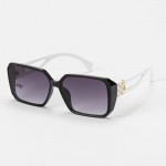 Wholesale rectangular Sunglasses Gold Detail Hollow Legs Assorted Colors UVA UVB