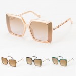Wholesale retro Oversize Square Sunglasses Metal Butterfly Detail Hollow Legs As