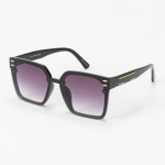 Wholesale oversize Square Sunglasses Gold Details Assorted Colors UVA UVB Protec