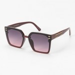 Wholesale oversize Square Sunglasses Gold Details Assorted Colors UVA UVB Protec