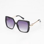 Wholesale retro Oversize Square Sunglasses Hollow Metal Oval Detail Assorted Col