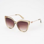 Wholesale oversize Cateye Sunglasses Gradient Lenses Gold Dog Detail Assorted Co
