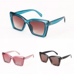 Wholesale cateye Sunglasses Gold Detail Assorted Colors UVA UVB Protection Anti