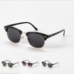 Wholesale retro Metal Rim Tortoise Shell Square Sunglasses Assorted Colors UVA U