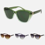 Wholesale square Gradient Cat Eye Sunglasses Metal Temple Detail Pack Frame Mate