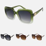 Wholesale oversized Square Sunglasses Metal Temple Detail Pack Frame Material Pl