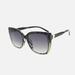 Wholesale oversized Cat Eye Sunglasses Plaid Print Detail Pack Frame Material Pl