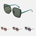Wholesale oversize Square Sunglasses Metal Details Pack Assorted Colors UVA UVB