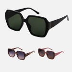 Wholesale oversize Rounded Octagon Sunglasses Pack Assorted Colors UVA UVB Prote