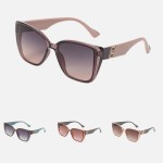 Wholesale two Square Cat Eye Sunglasses Pack Assorted Colors UVA UVB Protection