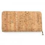 Wholesale cork inspired long wallet zipper coin pouch full bill card compartment