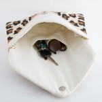 Wholesale ivory Pink Leopard Print Seed Beaded Canvas Crossbody Clutch Fold Flap