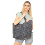 Wholesale leopard Print Canvas Tote Bag Top Zipper Closure Open Lined Inside Ins
