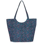 Wholesale leopard Print Canvas Tote Bag Top Zipper Closure Open Lined Inside Ins