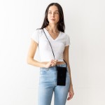 Wholesale faux Leather Cross Body Bag Inside Pocket Snap Closure Clear Back Pock