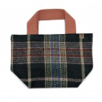 Wholesale do Everything Love Plaid Knit Tote Handbag Polyester H W D Handles