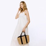 Wholesale straw Hobo Tote Bag Zipper Closure Internal Pocket Paper Straw H
