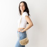 Wholesale knit Envelope Crossbody Handbag Leather Strap Magnetic Closure Adjusta