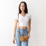 Wholesale knit Envelope Crossbody Handbag Leather Strap Magnetic Closure Adjusta
