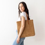 Wholesale knit Tote Bag Removable Leather Handles Lined Inside Zipper Closure Th