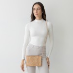 Wholesale laser Cut Tribal Sun Pattern Leather Envelope Crossbody Handbag Remova