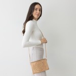 Wholesale laser Cut Tribal Sun Pattern Leather Envelope Crossbody Handbag Remova