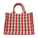 Gingham Mini Satchel With Matching Shoulder Strap

- 100% Polyester
- Approximately 6.25" H x 9" W 
- 3.25" Handles
- Shoulder Strap Drop 18.5"
- Inside Pocket
- Magnet Closure