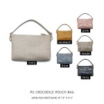 Wholesale faux Leather Alligator Skin Handbag L H W Includes Matching Hand Strap