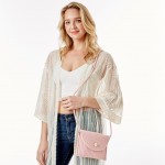 Wholesale knit Envelope Crossbody Handbag Pearl Magnet Closure Strap Drop L L H