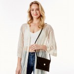 Wholesale knit Envelope Crossbody Handbag Pearl Magnet Closure Strap Drop L L H