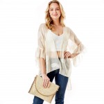 Wholesale scalloped Straw Envelope Handbag Convertible Clutch Crossbody Removabl