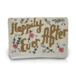 Wholesale happily Ever After Beaded Canvas Clutch Embroidered Flowers Chain Lin
