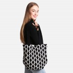 ComfyLuxe Chevron Knit Tote Bag

- Approximately 15" W x 12" H
- 100% Poly Microfiber